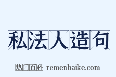 私法人造句是什么意思的图片